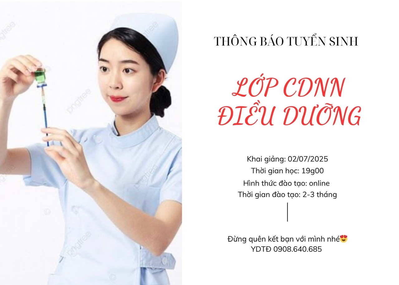 KHÓA HỌC BỒI DƯỠNG CDNN ĐIỀU DƯỠNG
