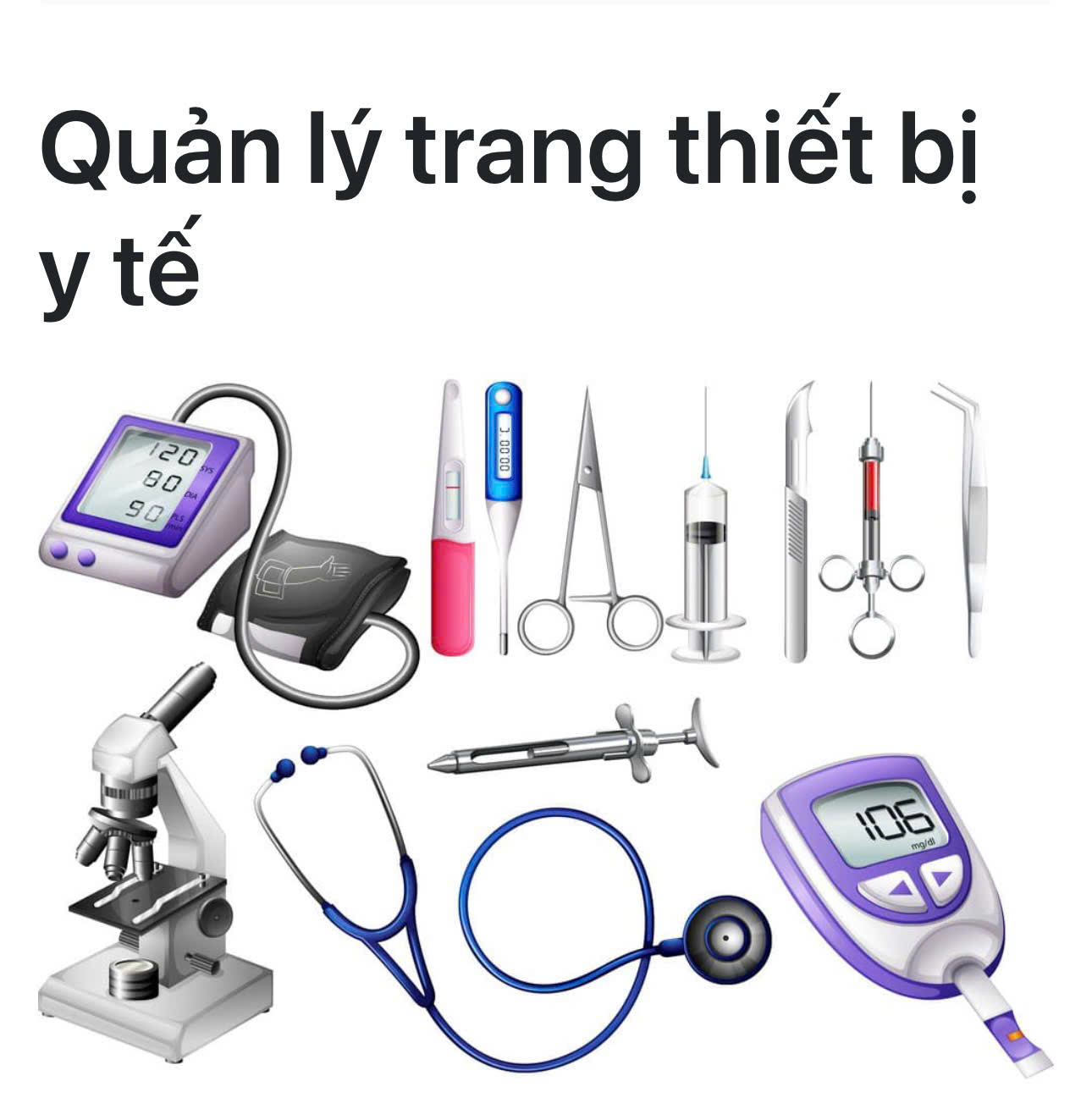LỚP QUẢN LÝ TRANG THIẾT BỊ Y TẾ